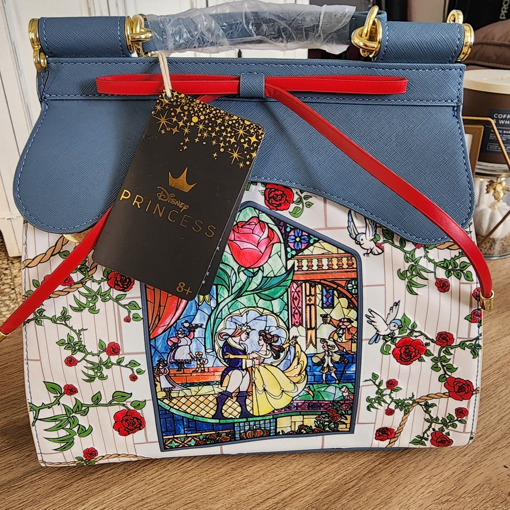 Disney Beauty And The Beast Princess Blue and Red Satchel